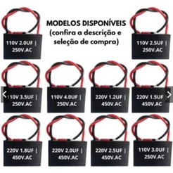 KIT 5-10 Capacitor CBB61CBB60 Ventilador Partida 250V 450V 1UF 1.2UF 1.5UF 2UF 4UF 5UF 6UF 8UF ULTRA