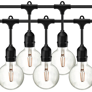 Varal de Luzes 10m Lâmpadas Globo Grande G95 Filamento LED 2200K — Decoração Festa Casamento Bistrô