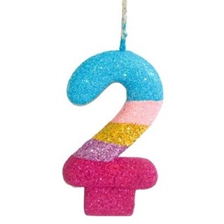 Velas De Aniversário - Números + Glitter  - Colorida em Oferta na Shopee