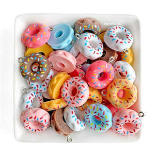 Pingente Donuts Colorido - 10 pçs em Oferta na Shopee