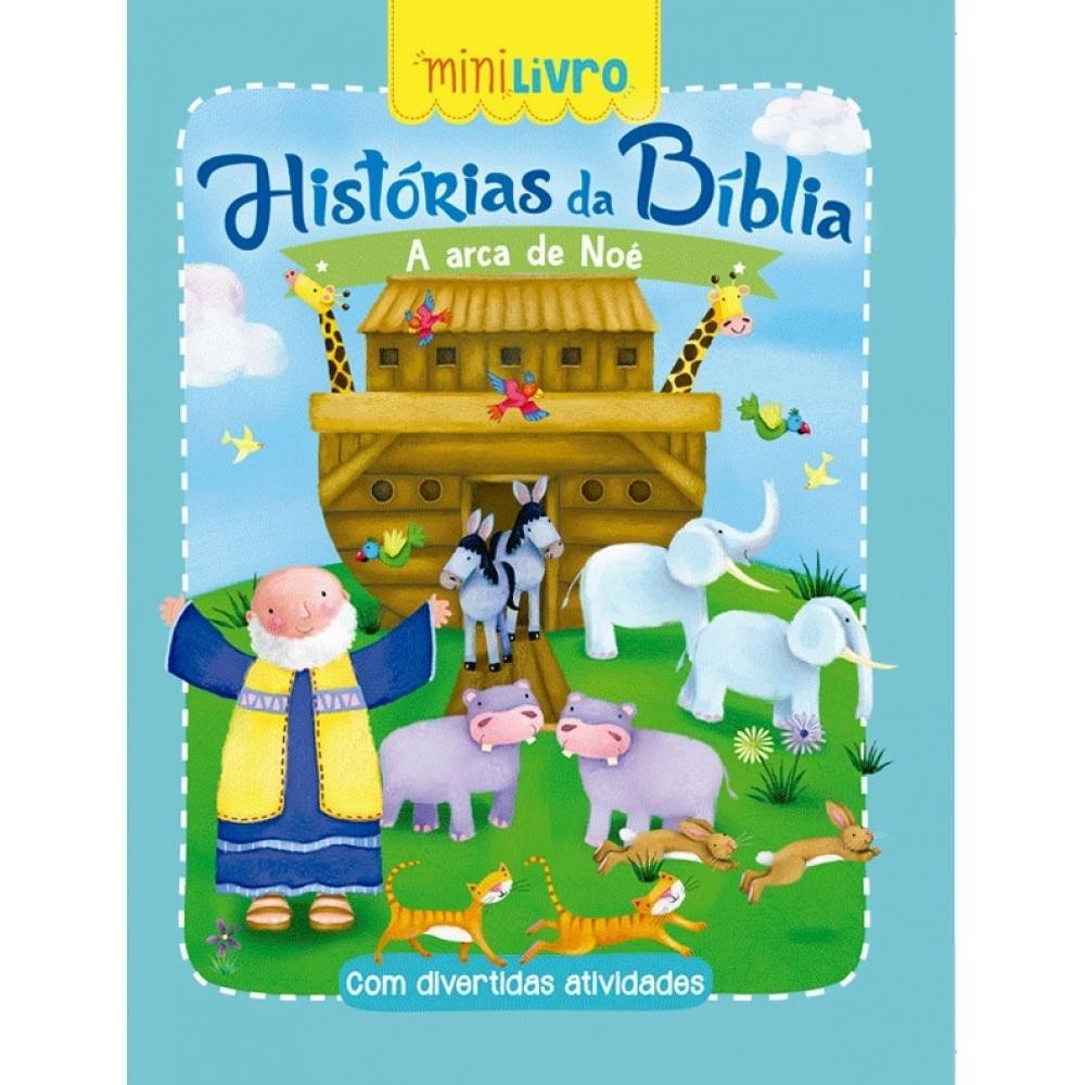 Kit Minilivros com 20 unidades A Arca de Noé - Histórias da Bíblia em Oferta na Shopee