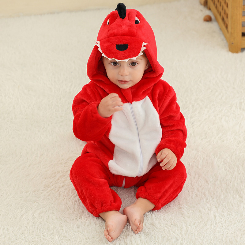 O Mais Novo Desenho Animado Do Dinossauro Kigurumi Baby Romper Infant Kids Jumpsuit Girls Boys Cosplay Pajamas Fantasias