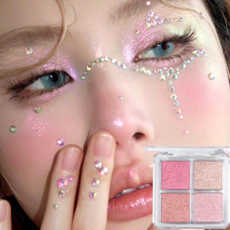 [Novo] Textura Iluminadora De Brilho-Pigmento De Maquiagem Para Contorno Facial-Cosméticos Paleta De Pó Iluminador Longa