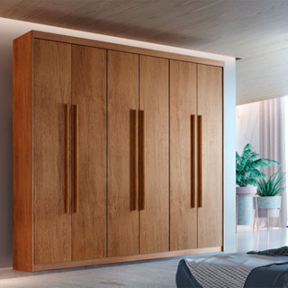 Guarda Roupa Casal Heros 6 Portas e 2 Gavetas MDF Moderna em Oferta na Shopee