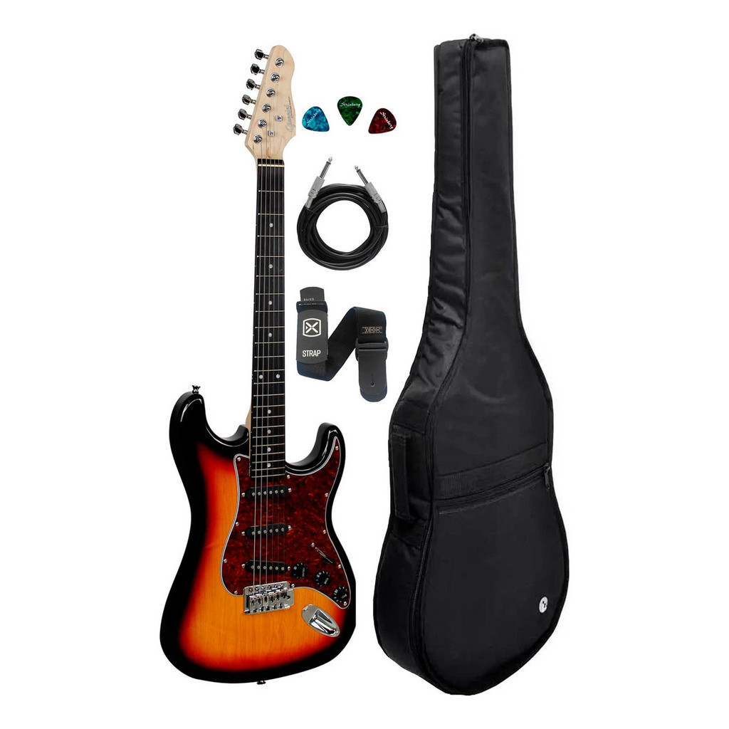 Guitarra Strato Giannini G100 3 Ts/tt+ Capa Luxo + Paleta
