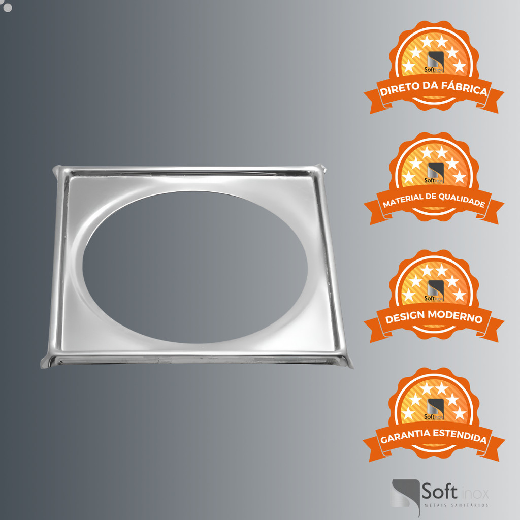 Porta Grelha Para Ralo Aço Inox 15 cm