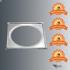 Porta Grelha Para Ralo Aço Inox 15 cm