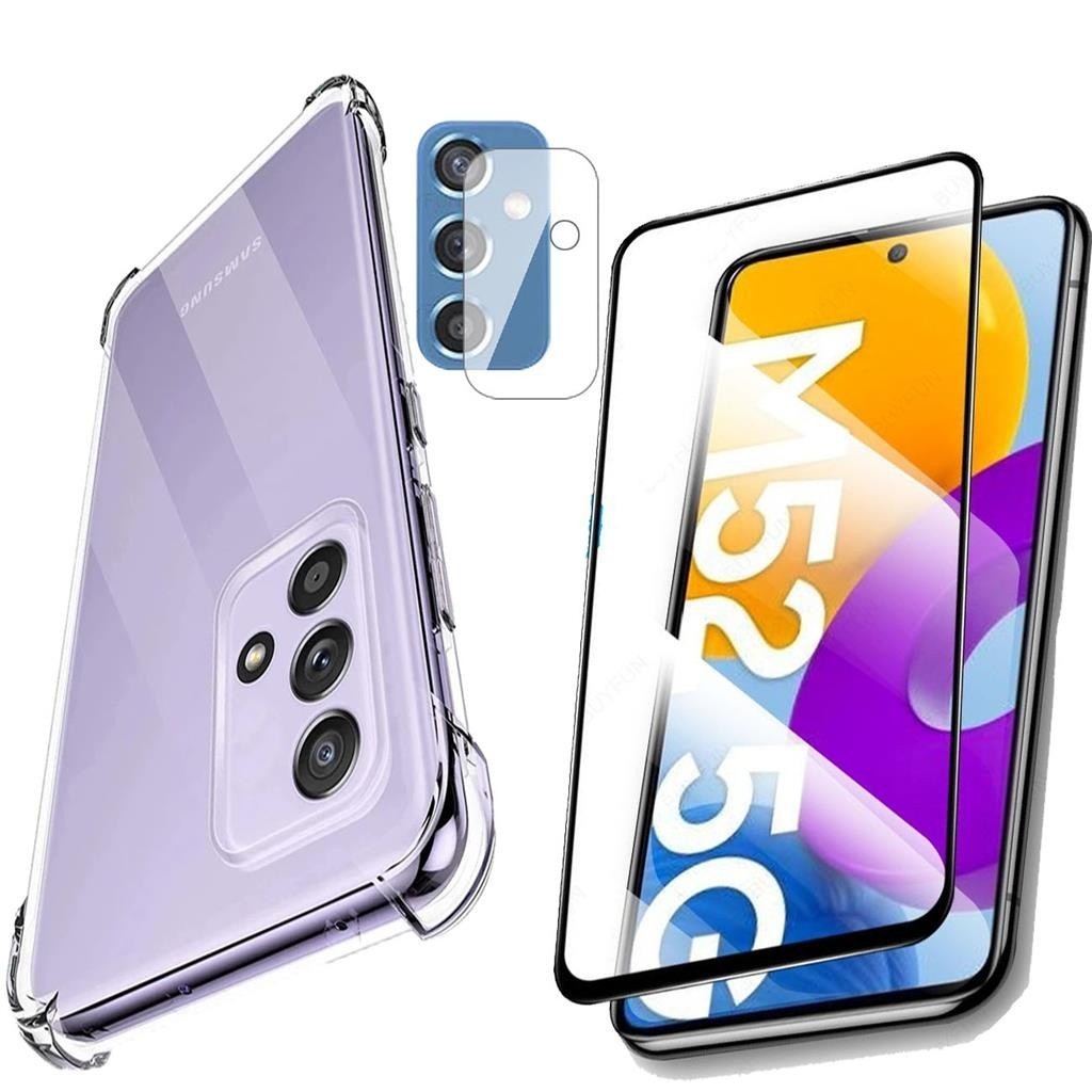Capa Anti Impacto p Samsung Galaxy M52 5G + Pelicula + p/ Camera Tech Otoni