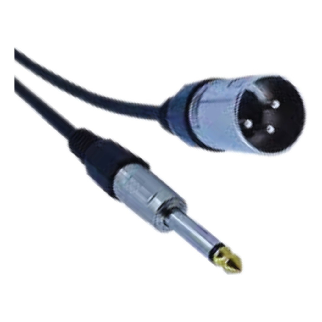 Cabo Para Microfone Xlr Macho/ P10 Balanceado Mono 10m