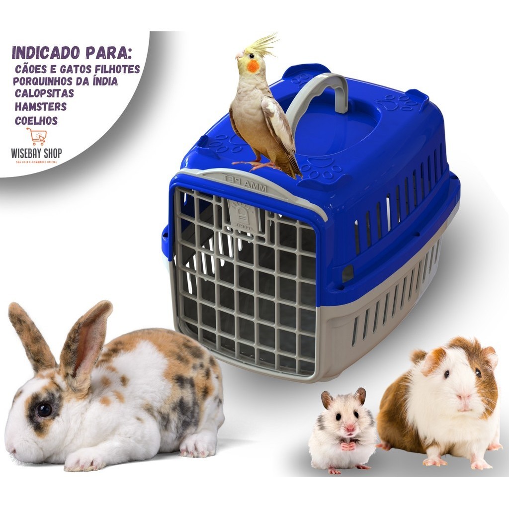 Caixa de Transporte N0 para Hamsters, Porquinho da Índia, Calopsitas, Coelhos, Cães e Gatos Filhotes em Oferta na Shopee
