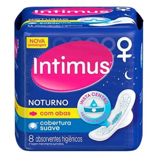 Absorvente Intimus Gel Noturno Suave com Abas 8 Unidades em Oferta na Shopee