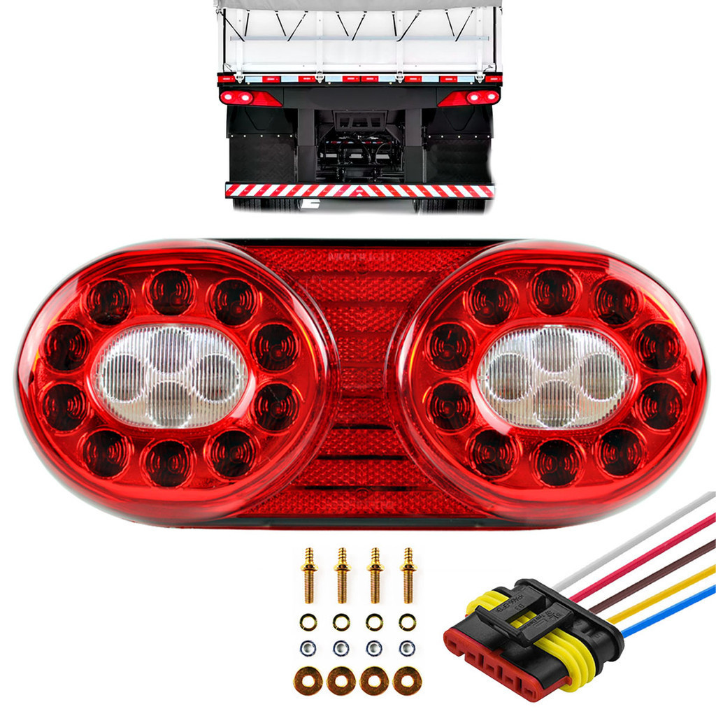 Lanterna Traseira para Caminhão Randon LED 24 volts LD +Conector