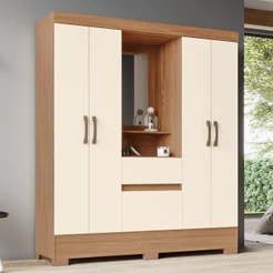 Guarda Roupa 4 Portas 2 Gavetas BS07 Briz
