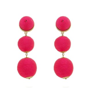 BRINCO BOLAS FIO PINK MARIA ELIMIA em Oferta na Shopee