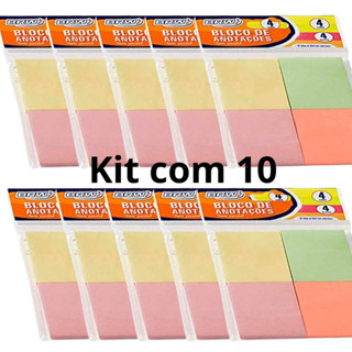 Kit 10 Bloco de Anotações Adesivo Tom Pastel BRW em Oferta na Shopee
