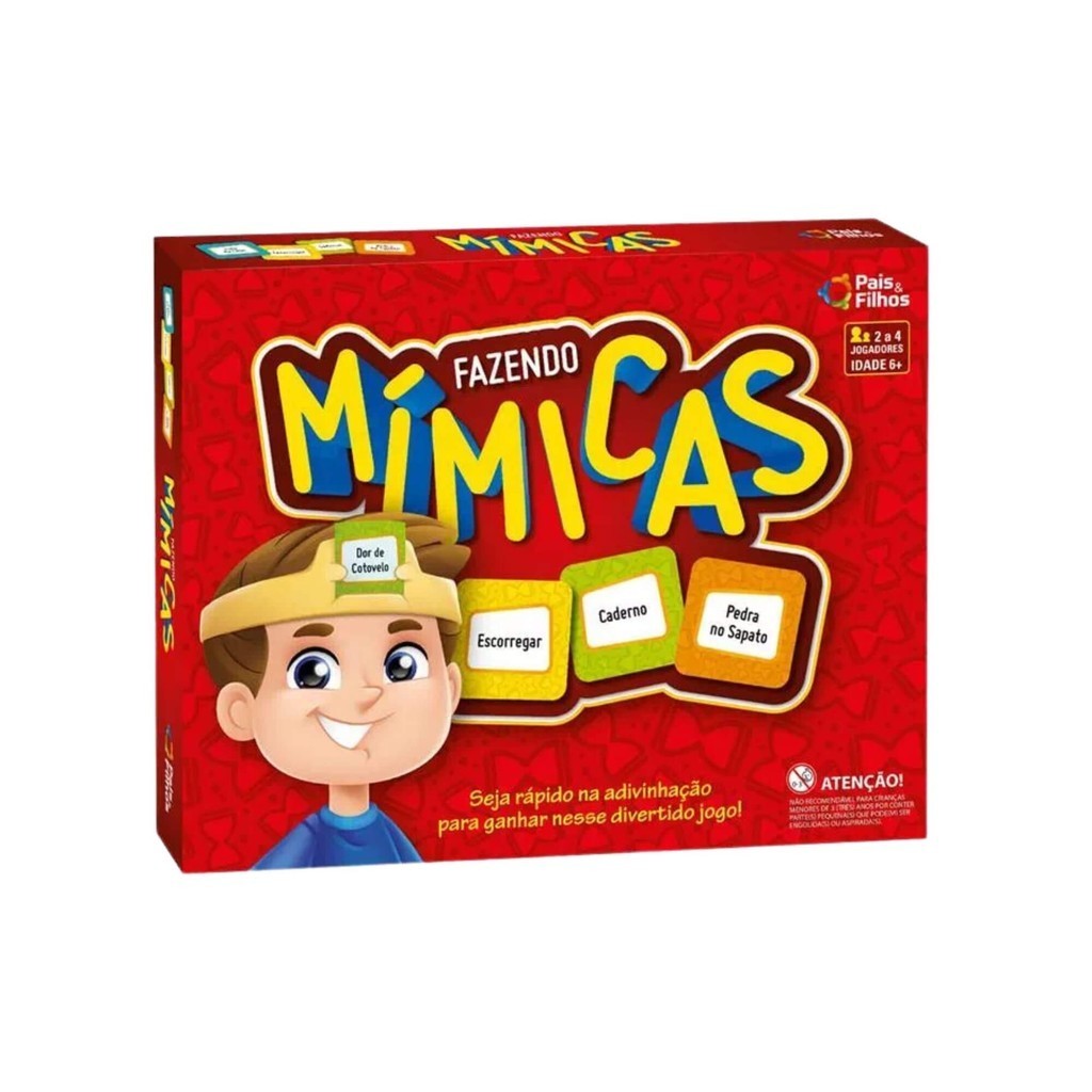 Jogo de Adivinhação Fazendo Mimicas Pais e Filhos - 0987-1 em Oferta na Shopee