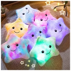 Brinquedo De Pelúcia Estrela Brilhante Romântico Colorido Cinco Estrelas Decorativas Presente De Aniversário De Menina