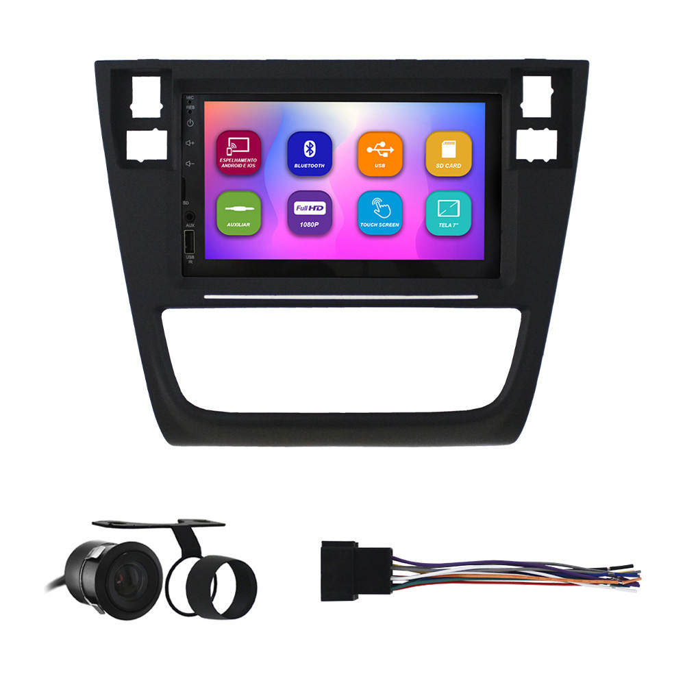 Kit Multimídia 7 Pol Gol Voyage Saveiro G6 Espelhamento Android Ios 2 Din Preto Camera Ré Adaptador Botão em Oferta na Shopee