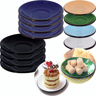 4 Peças Conjunto Pires P/ Xícara Esmaltado Nº 8  14cm em Oferta na Shopee