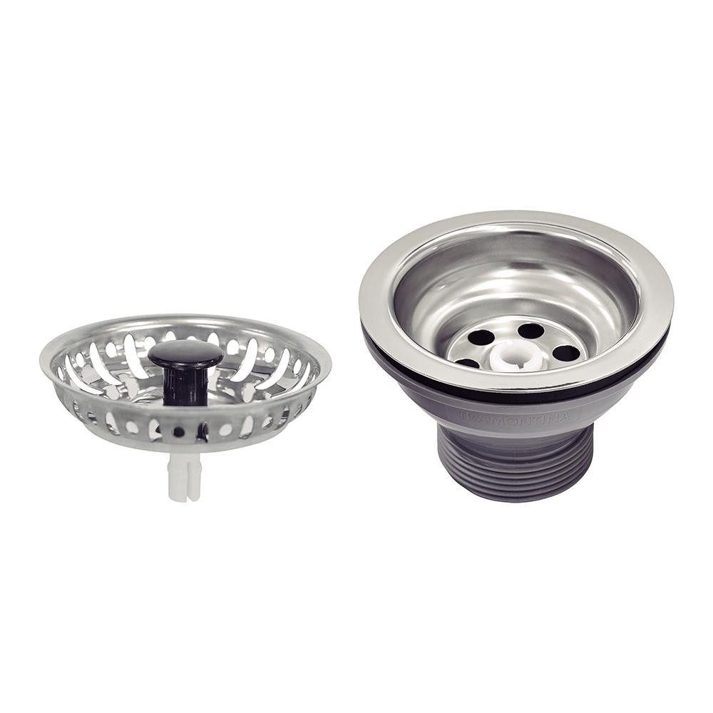 Válvula Tramontina para Pia e Cuba 3 1/2" em Aço Inox - 94510/012 em Oferta na Shopee