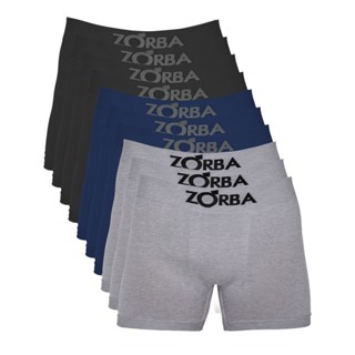 Kit 10 Cuecas Zorba Boxer sem Costura Algodão 781 em Oferta na Shopee