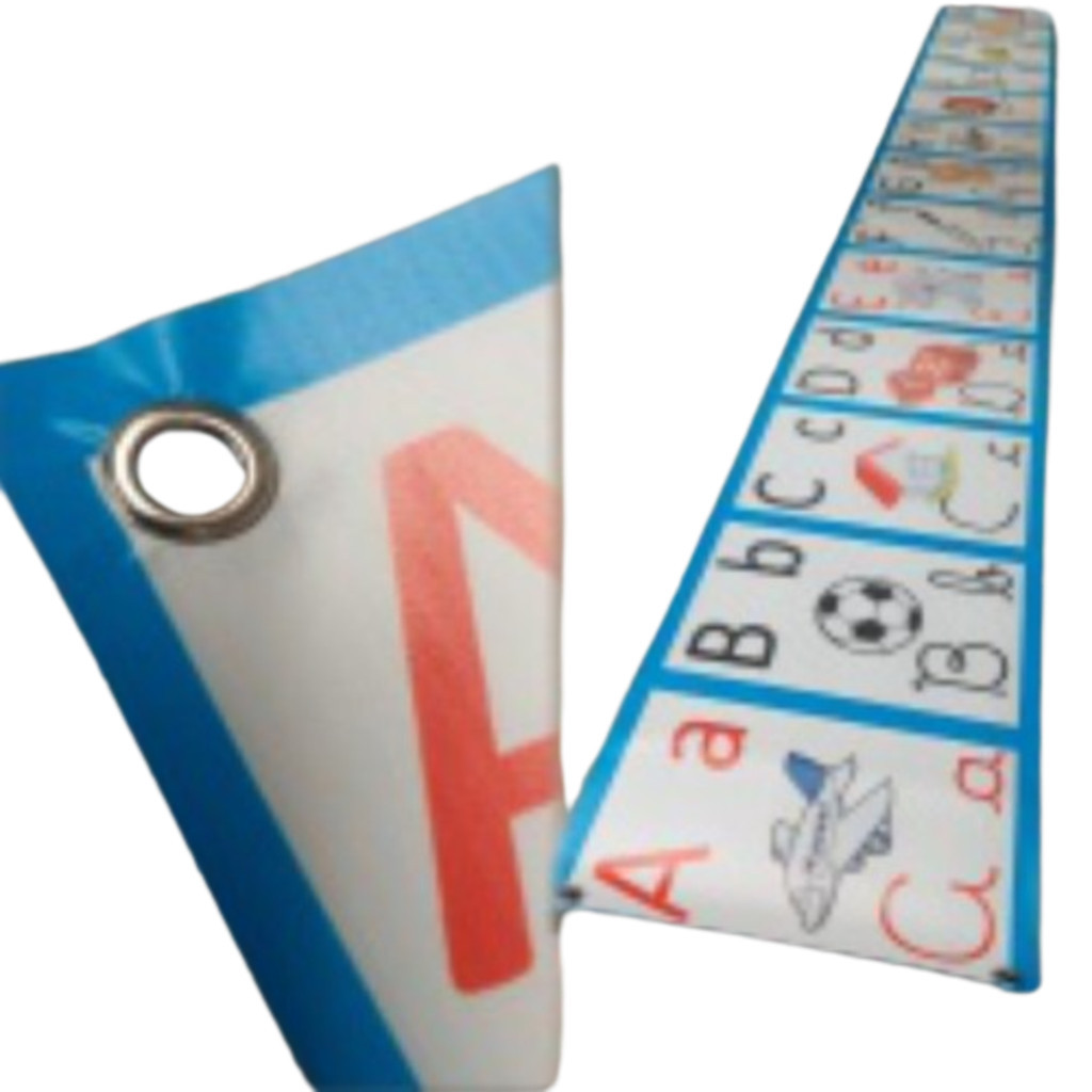 Faixa Alfabeto em Lona Ilustrado de A até Z em Oferta na Shopee