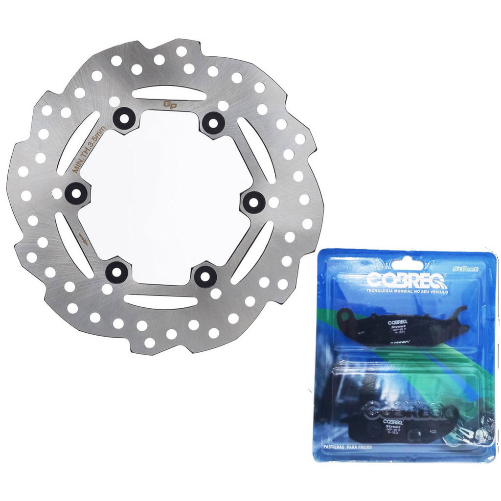 Disco de Freio Dianteiro Adv 150 Abs 2019-2023 + Pastilhas Cobreq Street em Oferta na Shopee