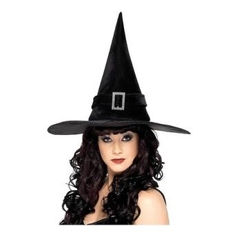 Chapéu Feiticeira Negra Classico Dia Das Bruxas Halloween
