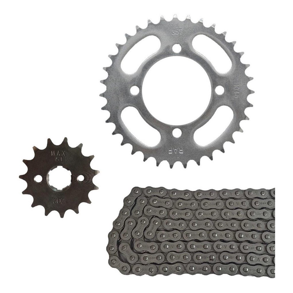 Kit Relacao Ybr Coroa 35 X Pinhao 15 Corrente Fina 118 Elos