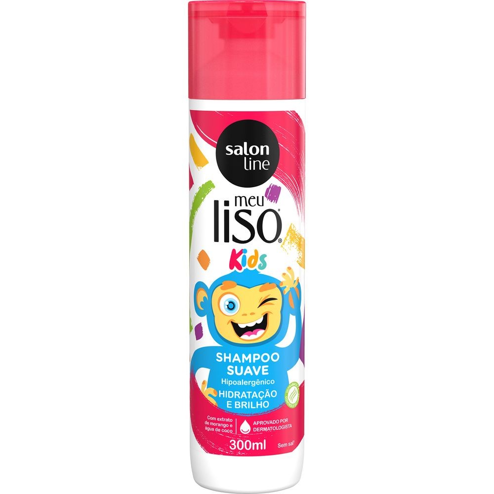 Shampoo Salon Line Meu Liso Kids Suave Hidratação E Brilho 300ml - Mom & Baby