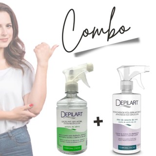 Kit Depilatório Loção Pré Salvia + Óleo Uva Pós 500ml Depilart em Oferta na Shopee