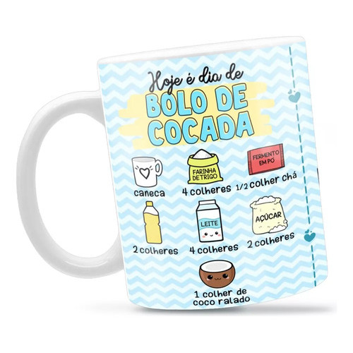 Caneca Xicara Personalizada Flork Meme Palito Divertida Receita Bolo De Cocada