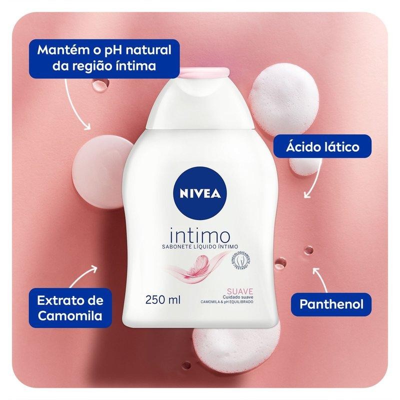 Detalhes do Sabonete Líquido Íntimo Nivea Suave 250ml