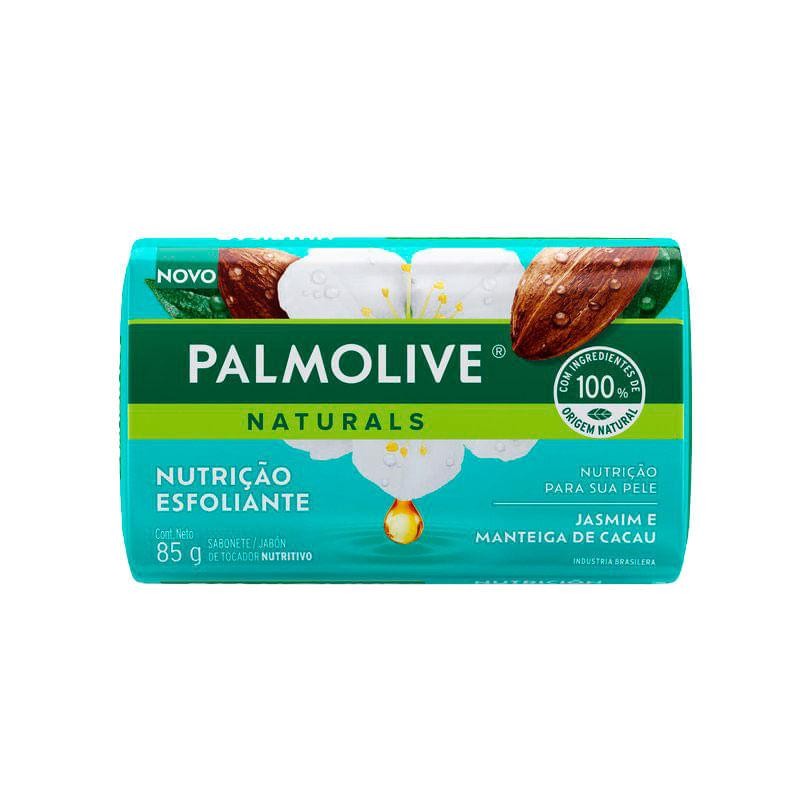 Sabonete em Barra Palmolive Naturals Nutrição Esfoliantes Jasmim e Manteiga de Cacau 85g