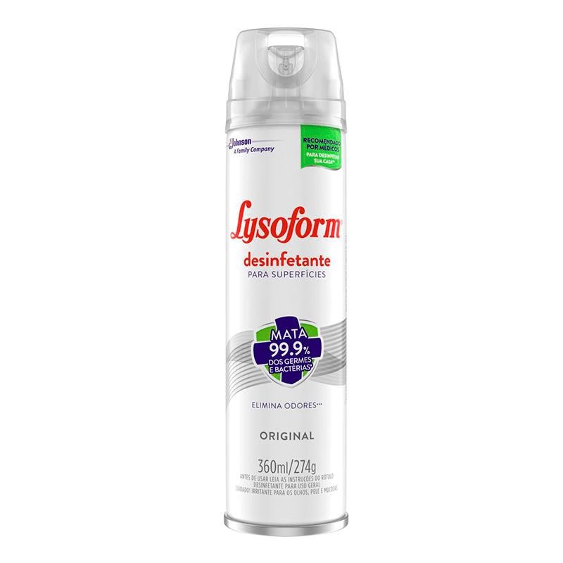 Desinfetante Aerossol Lysoform Original 360ml em Oferta na Shopee