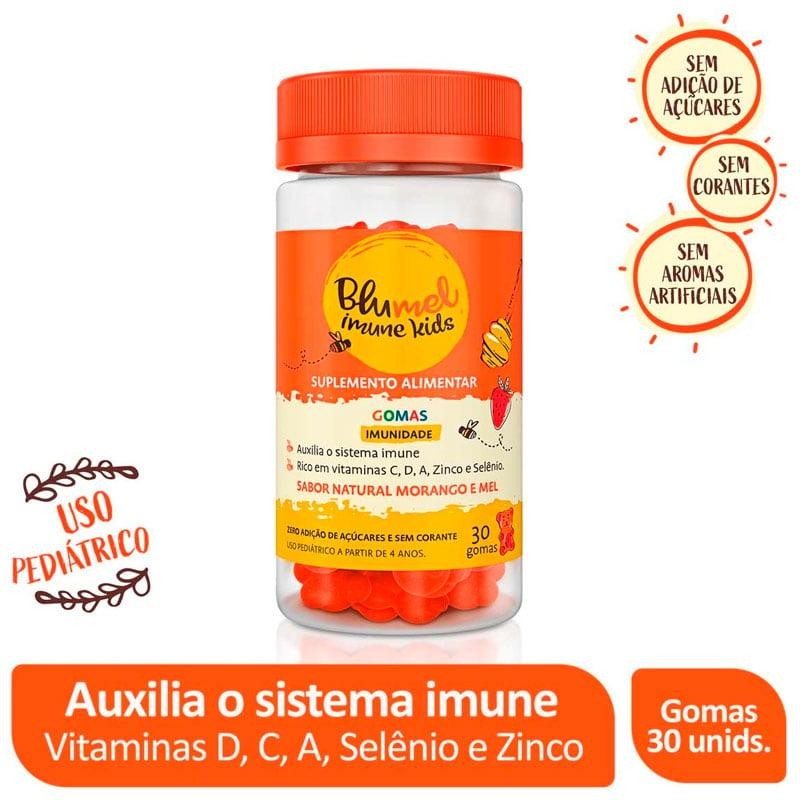 Suplemento Alimentar Blumel Imune Kids Sabor Morango e Mel 30 Gomas - Health