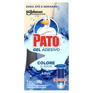 Desodorizador Pato Gel Adesivo Azul 38g Refil com 6 Discos em Oferta na Shopee