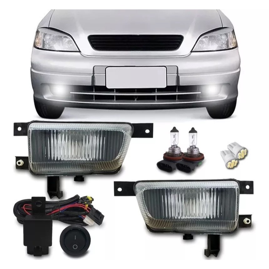 Kit Farol Milha Astra 98 99 2000 2001 2002 Auxiliar Com Lampadas