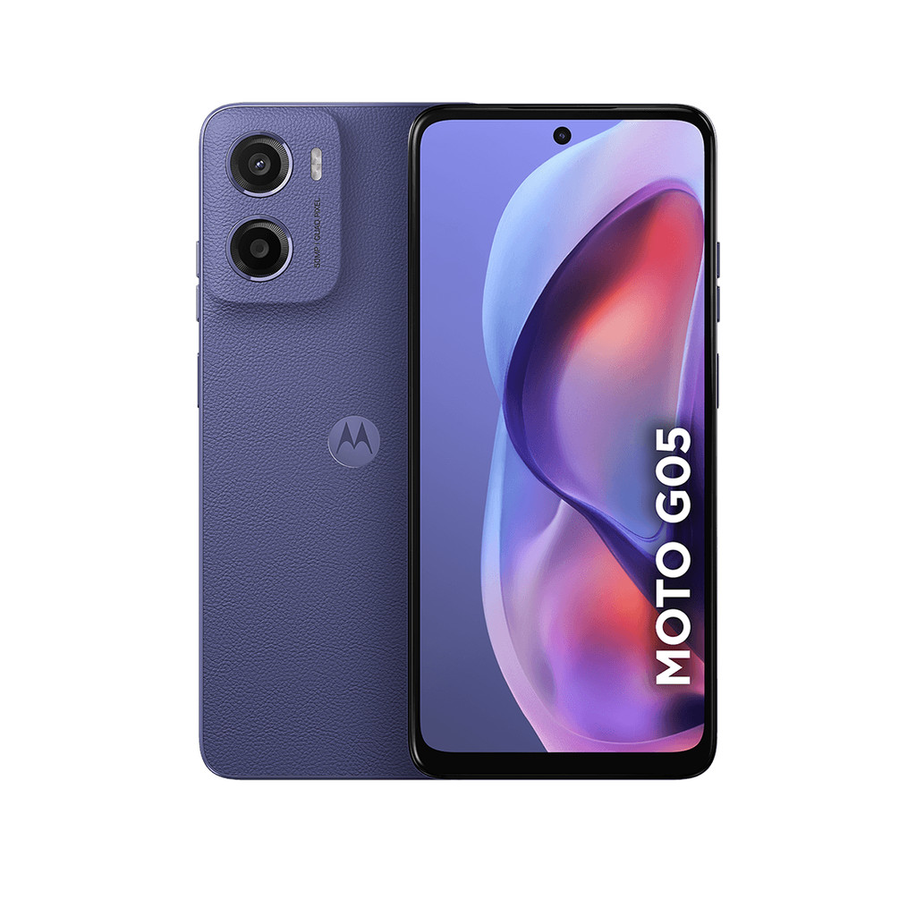 Smartphone Motorola Moto G05 128GB, 4G LTE, 12GB RAM Boost*, Camera 50MP, AI, Tela 6.7" - Violeta Vegan Leather