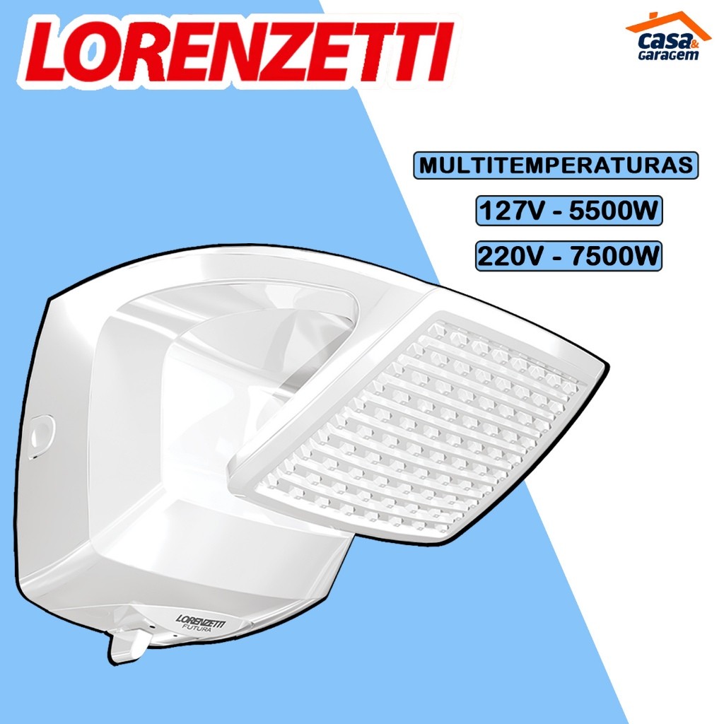 Chuveiro Ducha Futura Multitemperaturas Lorenzetti