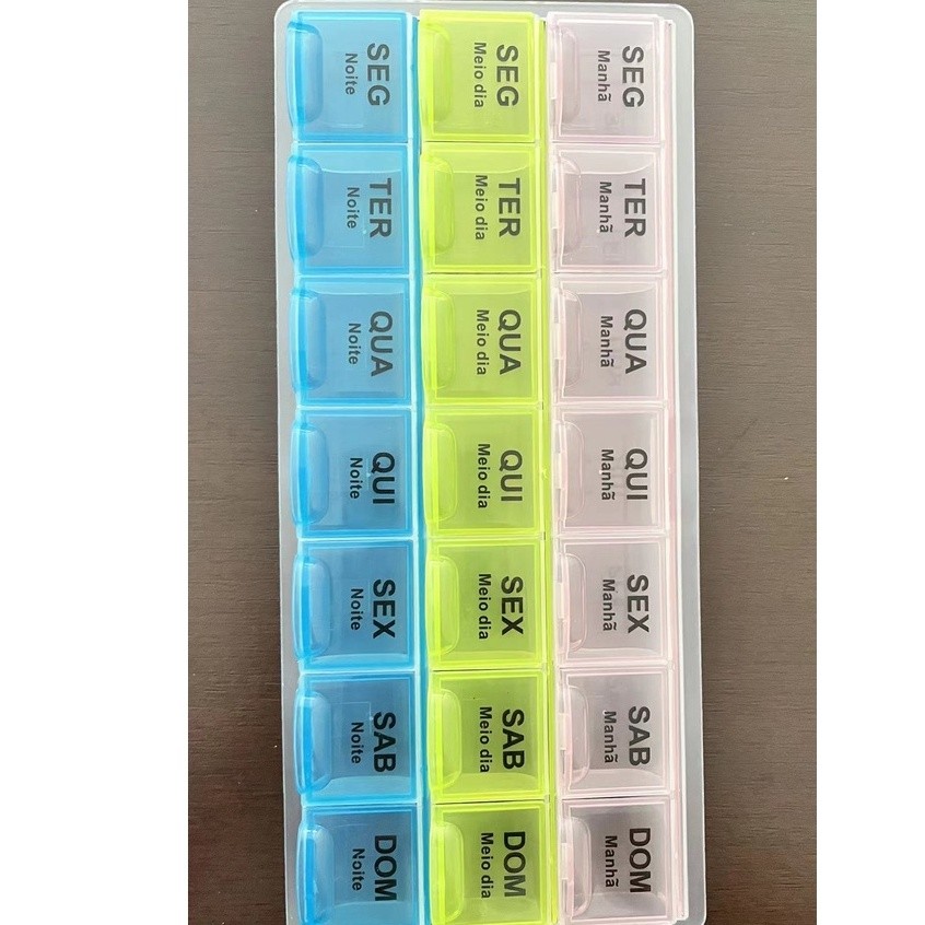 Porta Comprimido Organizador De Remédios 3 Semanal em Oferta na Shopee