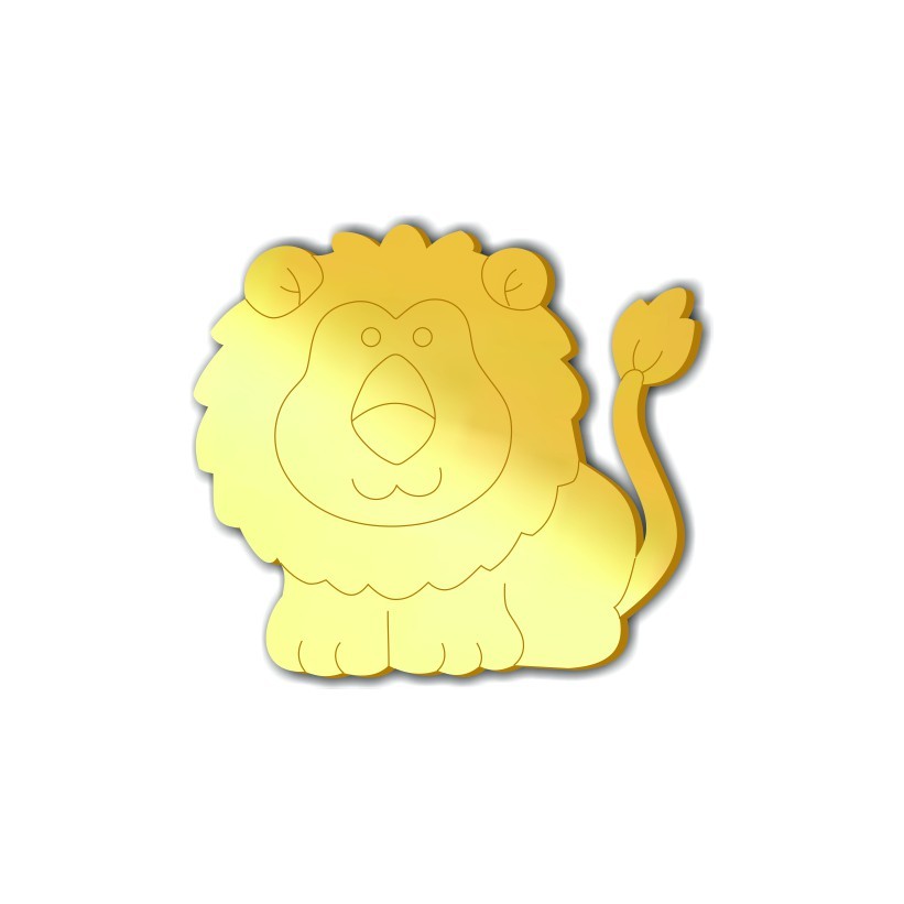 Aplique Acrílico Espelhado Dourado 20 Peças Apl-629