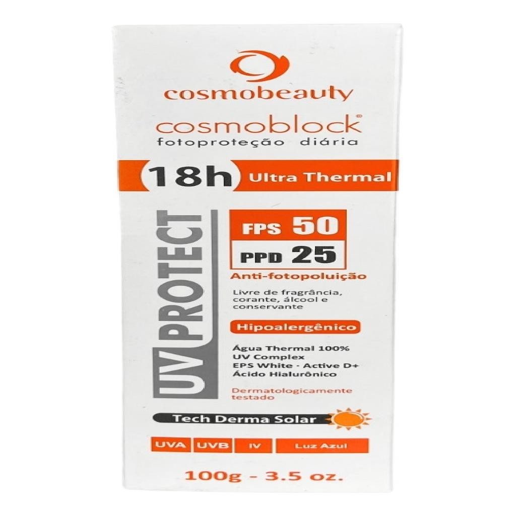 Cosmoblock Ultra Thermal Fps 50 Protetor Solar Cosmobeauty 100g