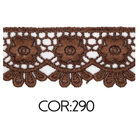 Renda Guipir CHL-655 3.5 Cm -  Rolo C/13.7 Metros Cor:Marrom