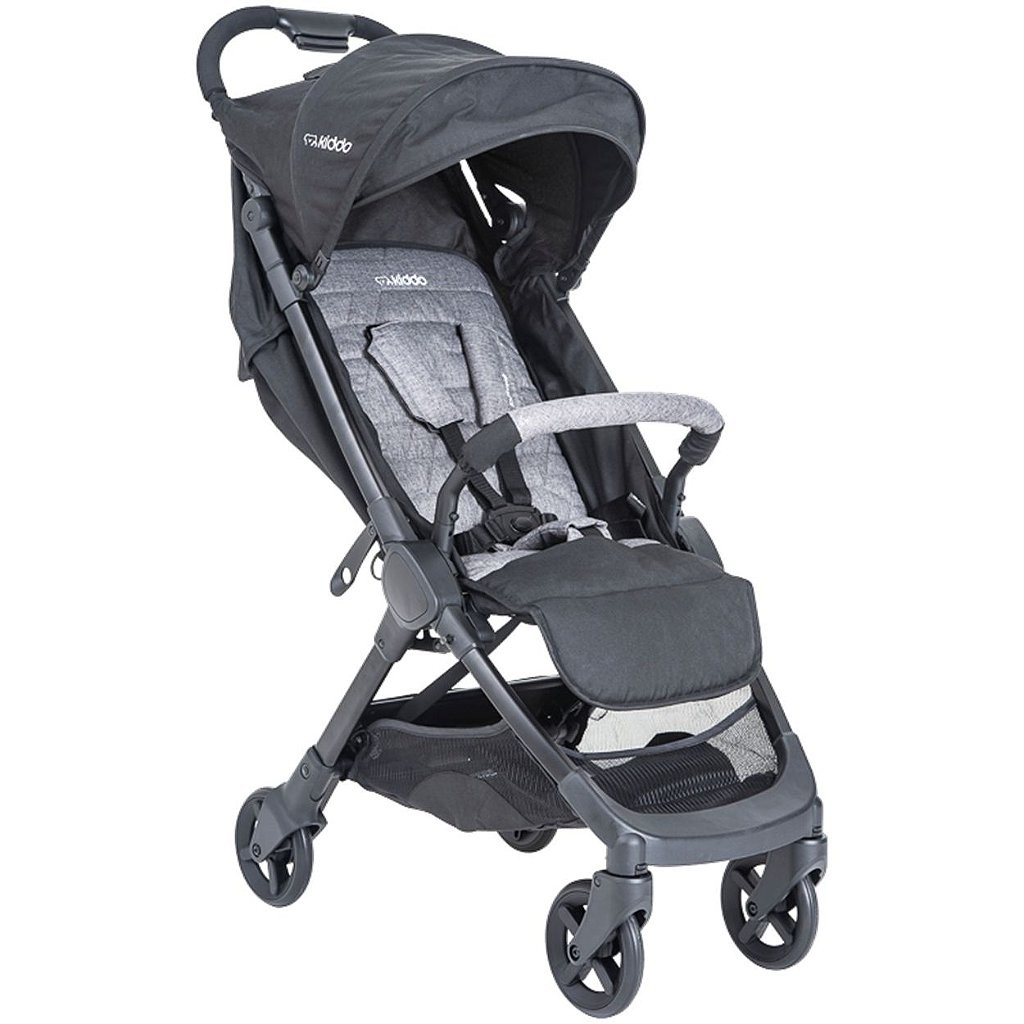Carrinho de Bebe Passeio Compacto Kiddo Pikme Melange Grafite em Oferta na Shopee