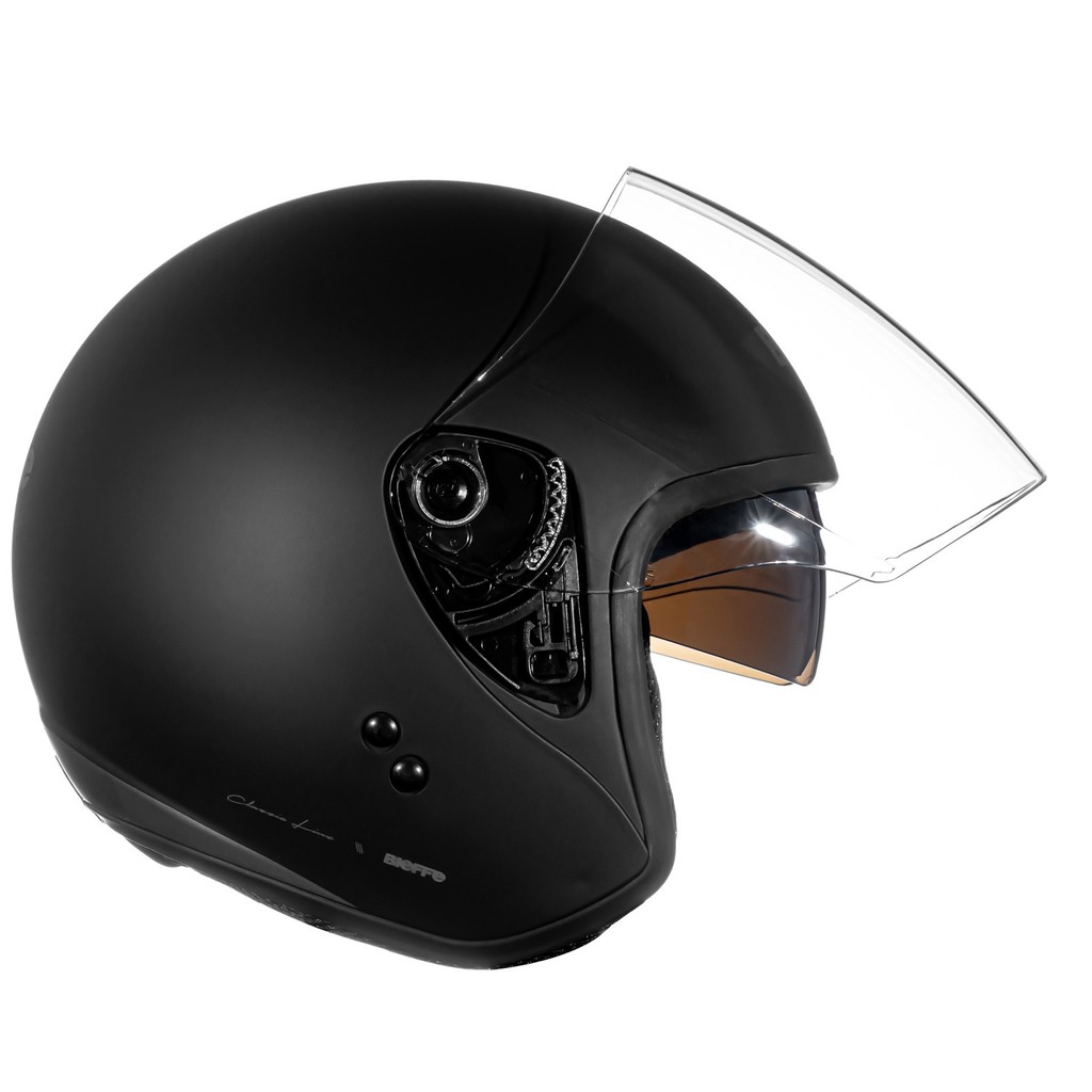 Capacete Aberto Bieffe Allegro Preto Fosco Moto Oculos