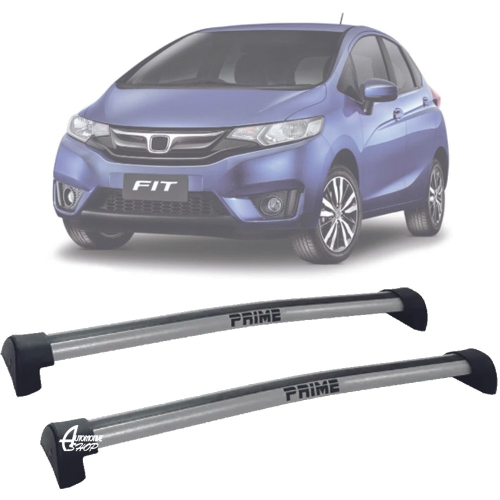 Rack Teto Aluminio Prime Honda Fit 2015 até 2023 Prata PR305