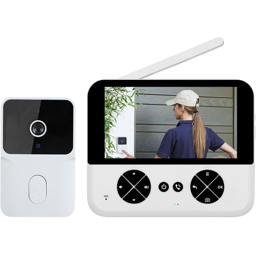 Monitor Eletrônico de Vídeo M15 - Interfone Inteligente com Câmera e Visão Noturna
