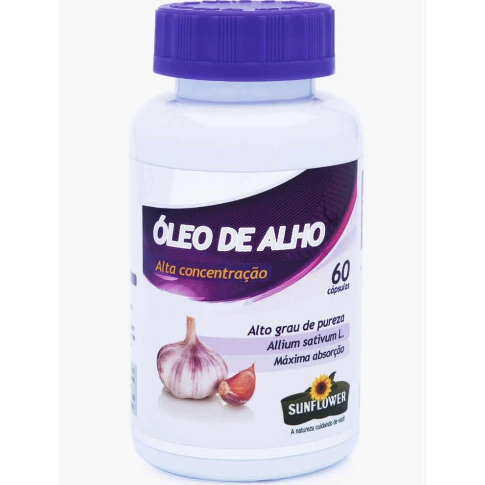 Oleo de Alho 700mg 60 caps Sunflower