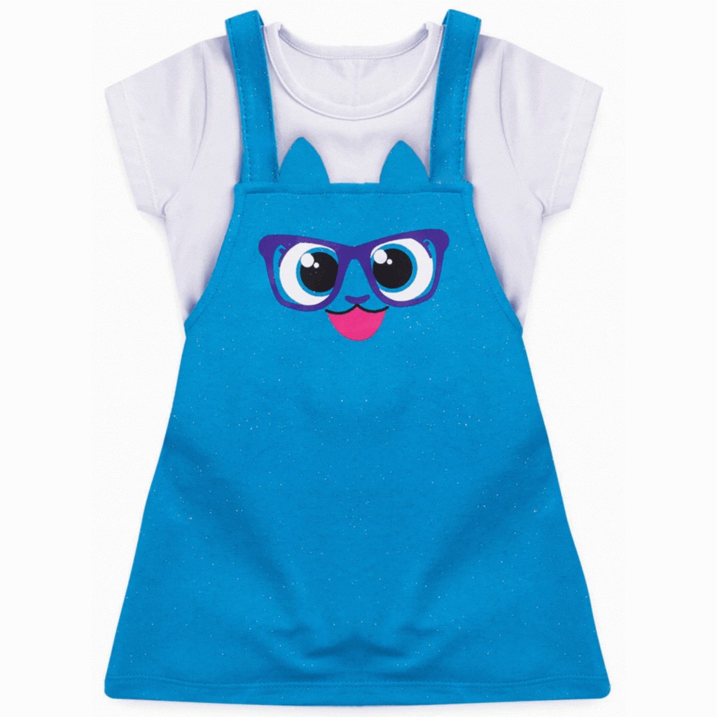 Conjunto Feminino Infantil Jardineira Baby - Bolofofos - Baby & Kids Fashion